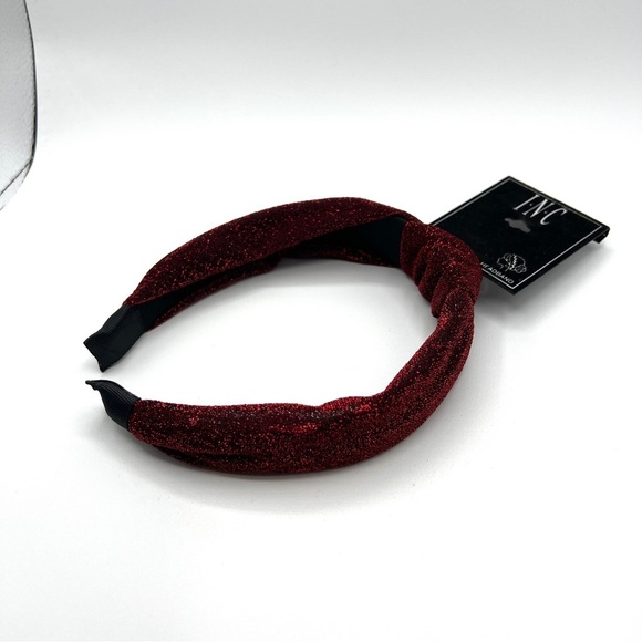 INC Holiday Lane Sparkle Knotted Headband in Red NWT MSRP $25 - Picture 4 of 5